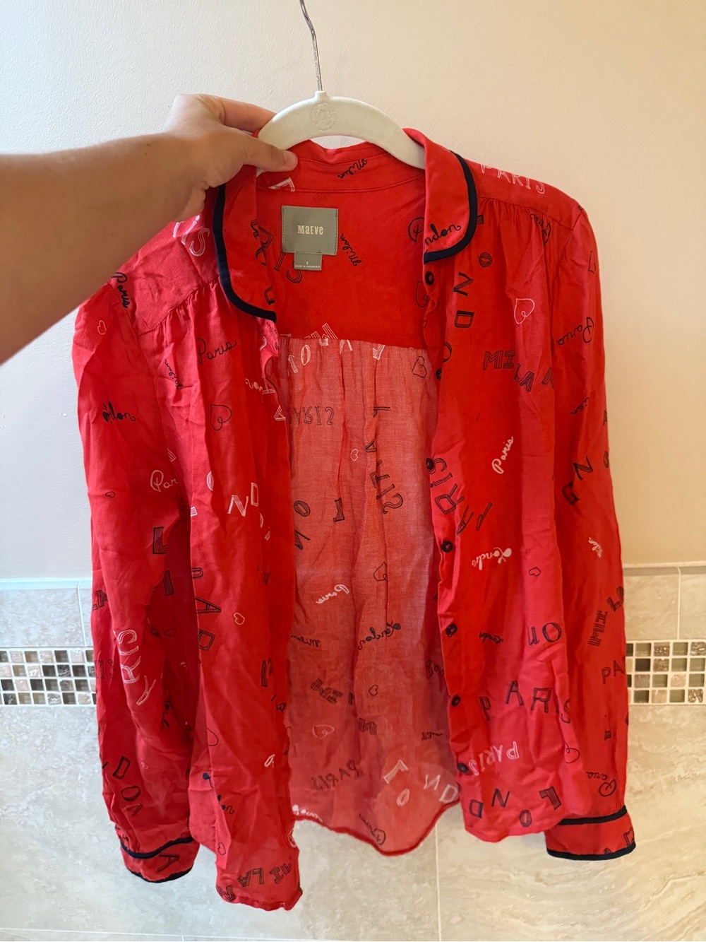 Anthropologie button up blouse